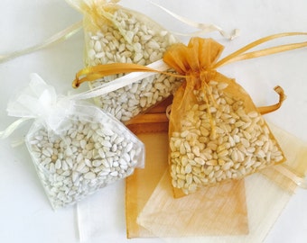 100 Wedding Favor Bird Seed Bags, Your Choice of Color