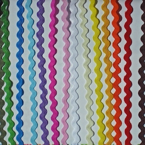 28 Yards Ric Rac 5 mm, 14 kleuren, 2 m. van elk