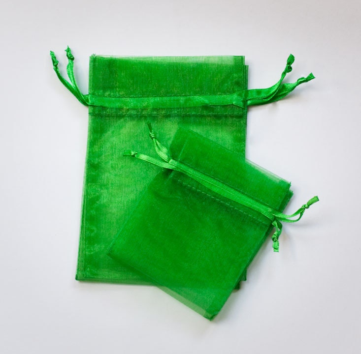 Green Organza Bags Wedding Favor Organza Bags Etsy