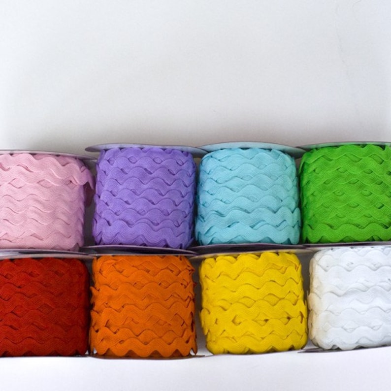 16 Yards of Jumbo Ric Rac 5/8ths Inch 8 Colors 2 Yds. of Etsy