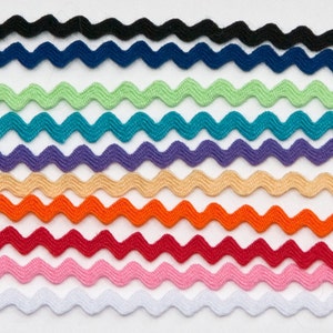 MINI Ric Rac, 1/8ths inch, 10 Color Bundle, 2 yds. of each, 20 yards total image 1