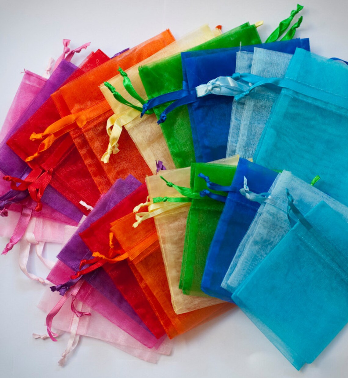 50 Organza Bags 4x6 inch Hot Dark Pink Fuchsia organza bags Etsy