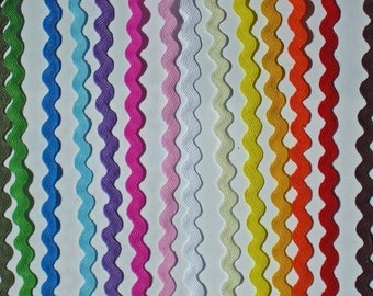 SPECIALE Ric Rac 5 mm, 16 kleuren, 5 yds. van elk, 80 totale werven