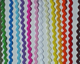 SPECIAL Ric Rac 5mm, 16 Colors, 5 yds. of each, 80 Total Yards