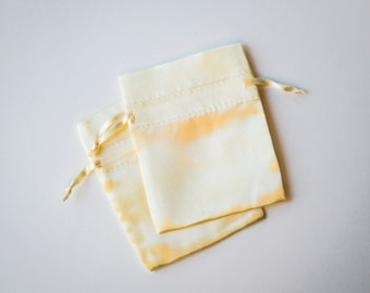 Ivory Satin Drawstring Favor Bags: Wedding, Shower (3x4 inch, Set of 100)