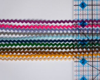 Fall Colors Mini Ric Rac: 11-Color Polyester Trim Bundle (55 Total Yards)