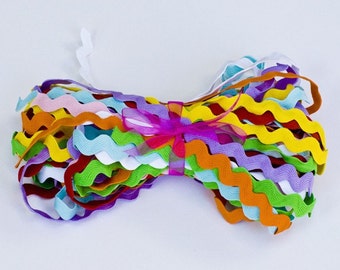 14 Yards of Jumbo Ric Rac, 1/2 inch, 7 Colors, 2 yds. of each