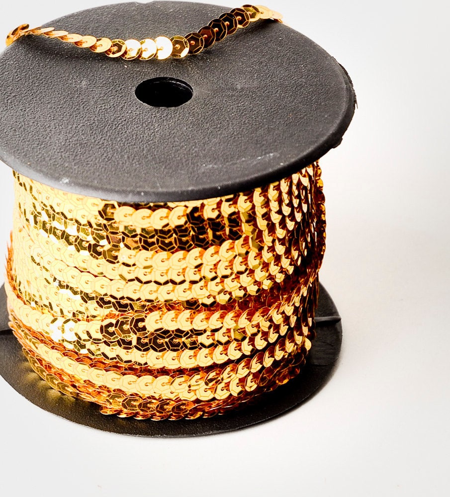 10 yards, Gold Sequin Trim