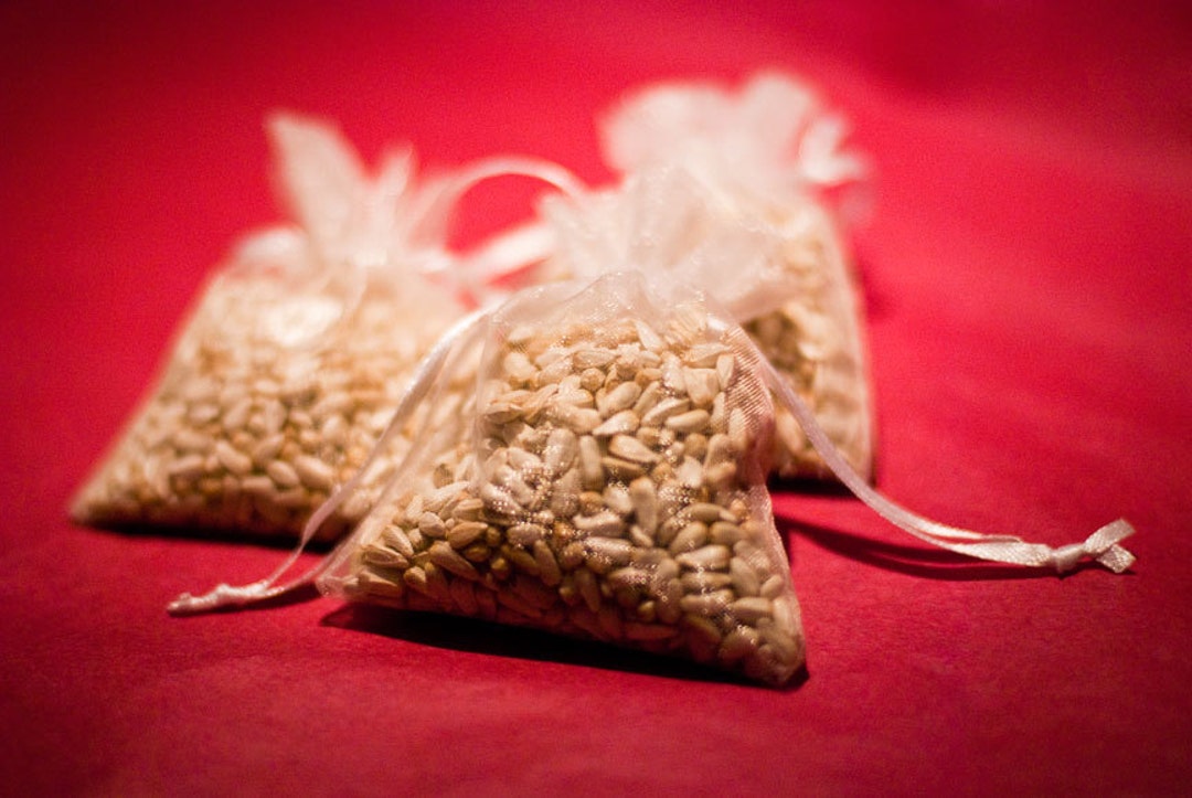 60 Wedding Favor Bird Seed Bags, Your Choice of Organza Bag Color Etsy