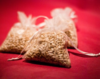 250 Wedding Favor Bird Seed Bags, Your Choice of Colors