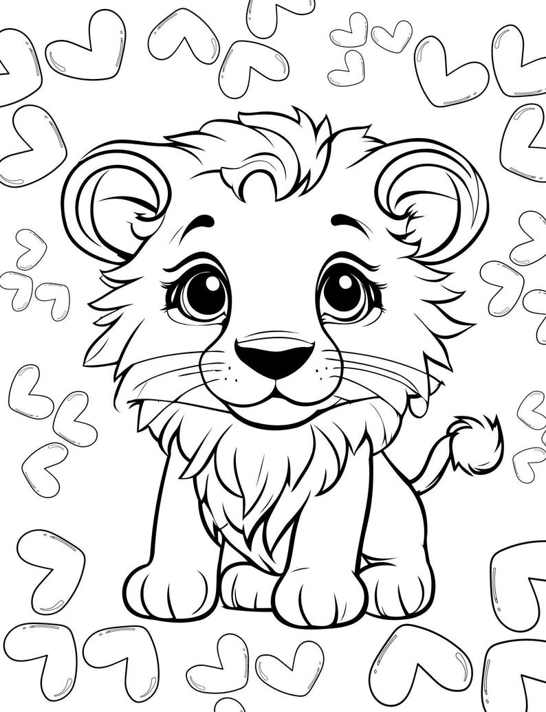 Animal Coloring Pages With Patterns and Shapes. Whimsical, Fun and ...