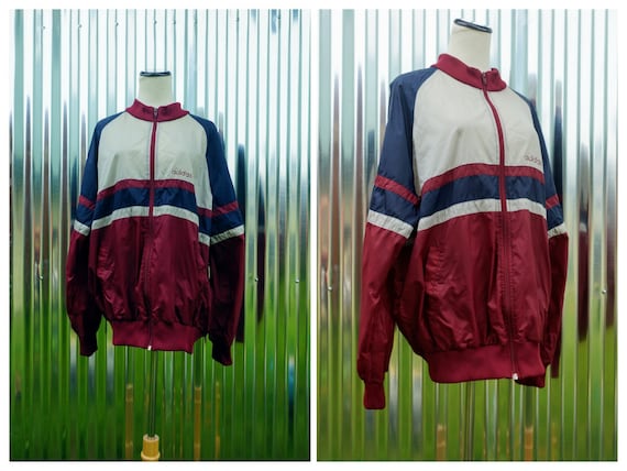 1970s 1980s Adidas Windbreaker Trefoil Extra Larg… - image 1