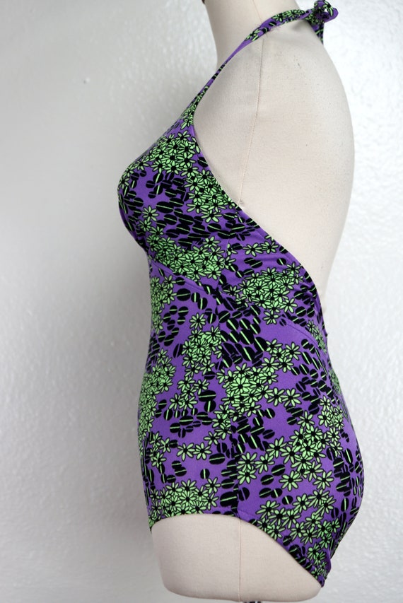 Catalina Bathing Suit Swimsuit 1960s Purple Atomi… - image 5