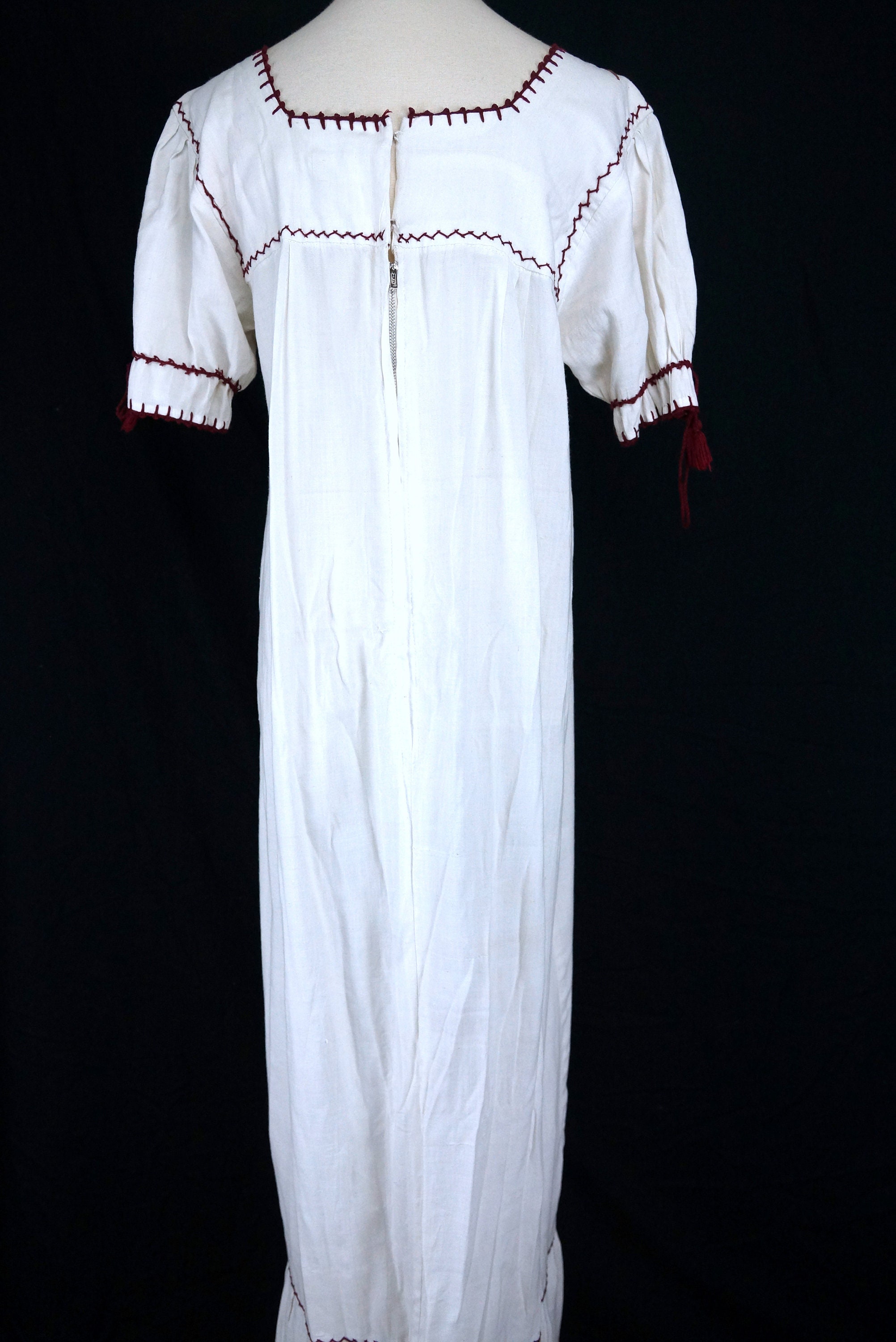 Folk Dress Muumuu Embroidered Maxi Gown Maternity 1960s | Etsy