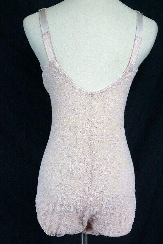 Stretch Lace Bodysuit Girdle Beige Bra Underwear … - image 6