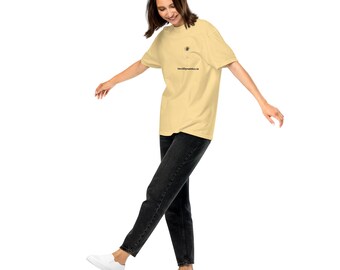 Futuristic Abstract Design 'patience' Garment-dyed Heavyweight Shirt