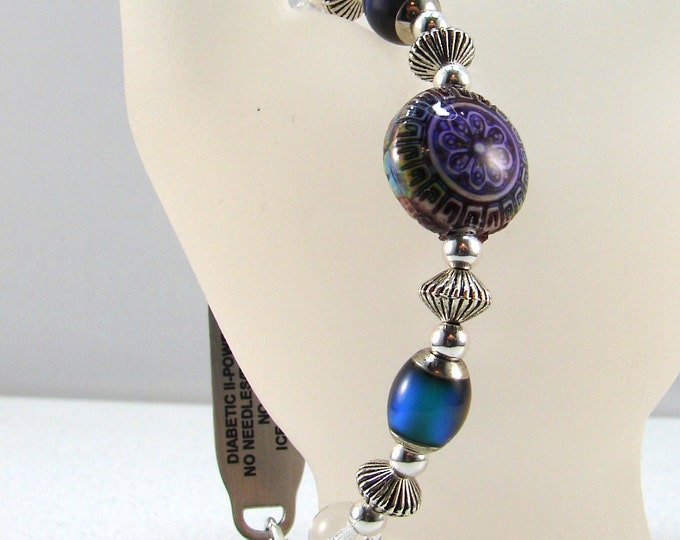 Silver Mood Bead Beaded Medical ID Replacement Bracelet Etsy