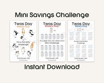 Tinywalesywales Mini Shopping Challenges - 3er Set Digitale Downloads | Mini-Spar-Challenge