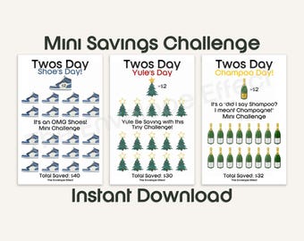 Tinywalesywales Mini Shopping Challenges - 3er Set Digitale Downloads | Mini-Spar-Challenge
