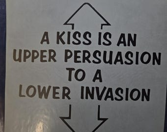 Vintage Porter’s Roach Iron-On Decal 70s Humor A Kiss Is An Upper Persuasion