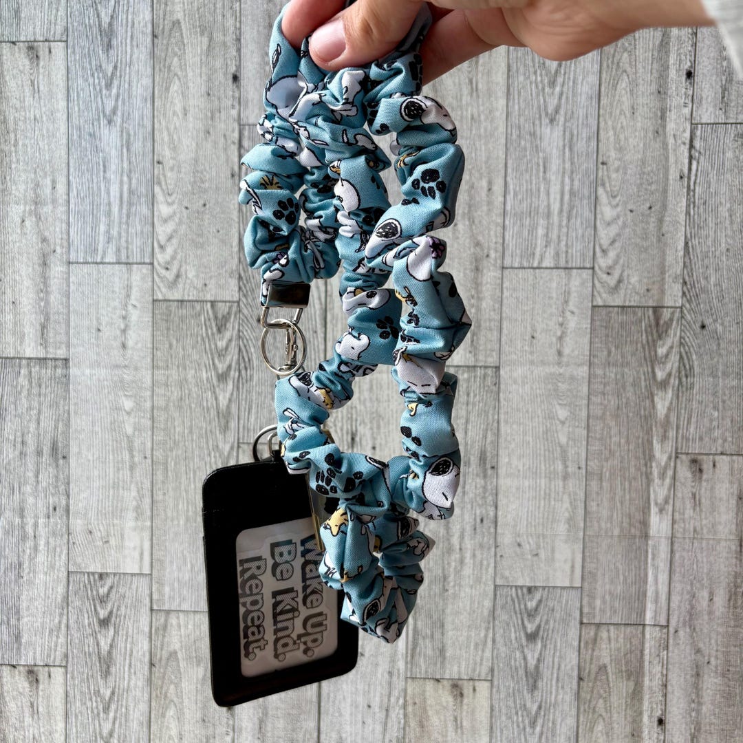 Snoopy Scrunchie Lanyard | Charlie Brown Lanyard | Phone Strap ...