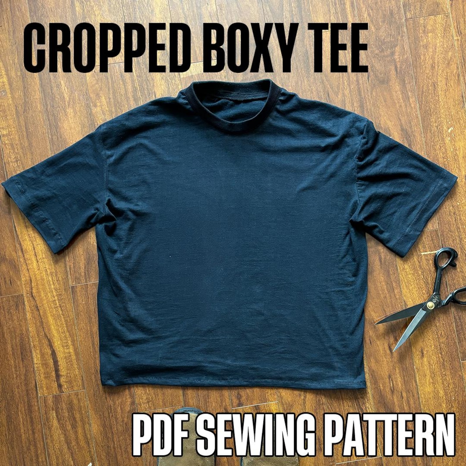 Cropped Boxy Tee Shirt PDF Sewing Pattern Sizes XS / S / M / L / XL - Etsy