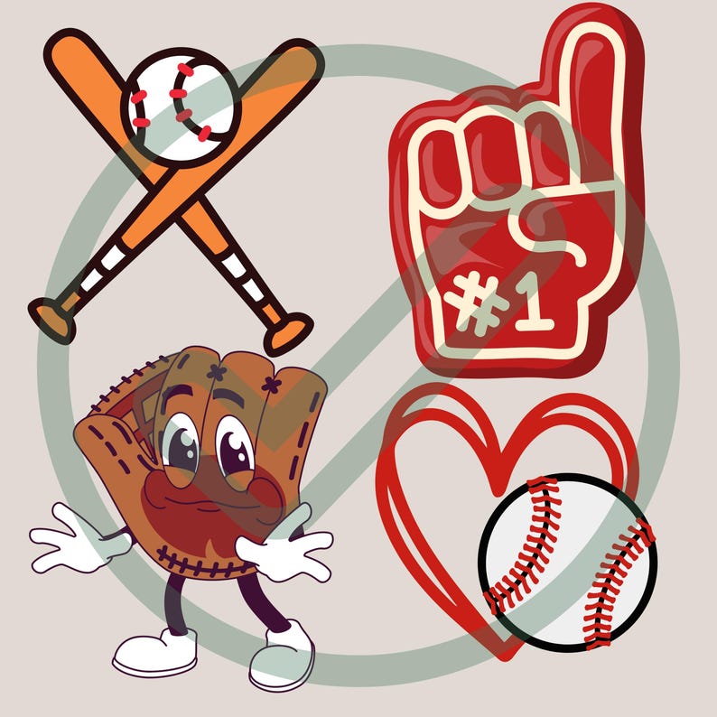 33 PNG Baseball Clipart Set Bundle – High-quality Graphics for T-shirts ...