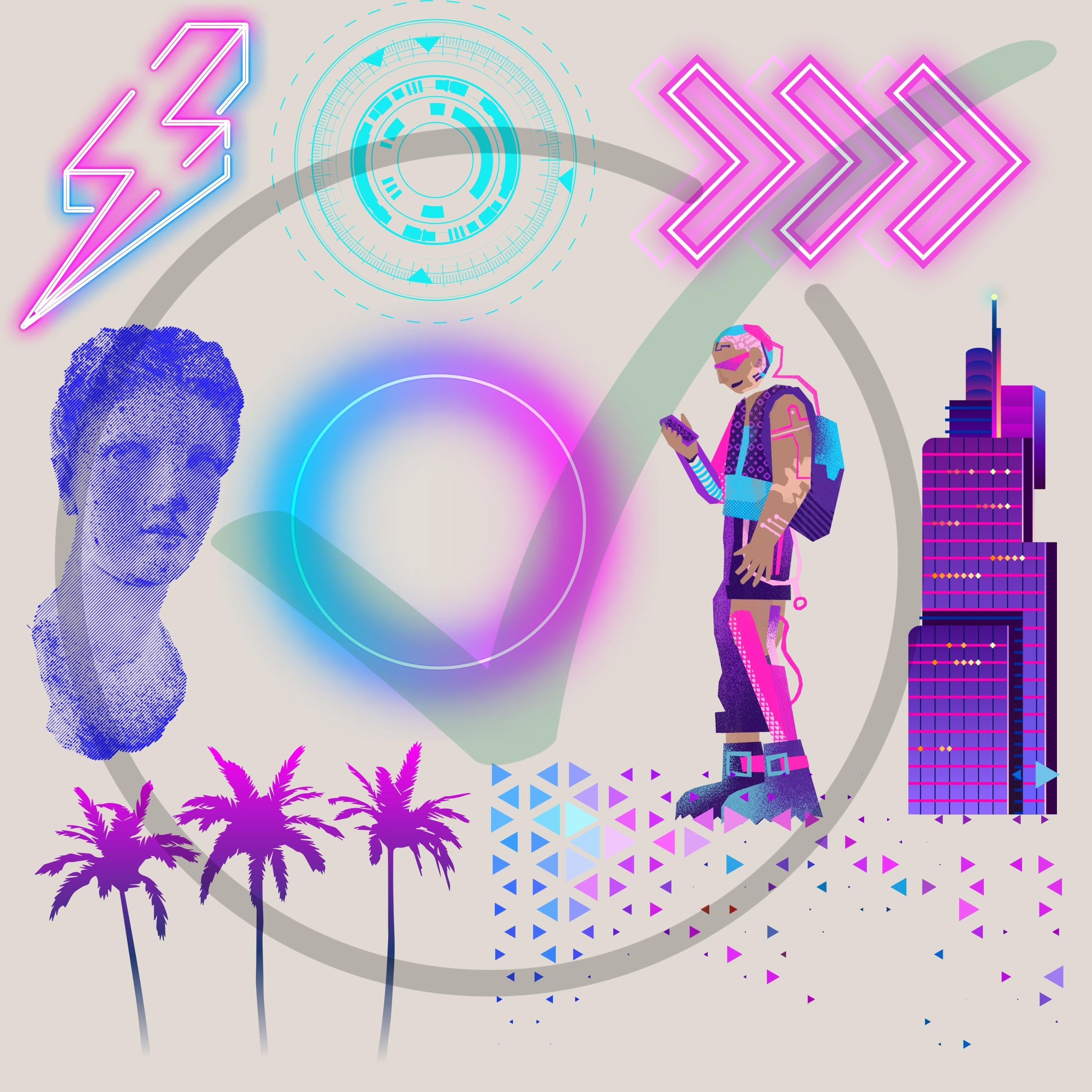 55 Cyberpunk PNG Bundle | HD Clipart for Retro-futuristic Design, Neon ...