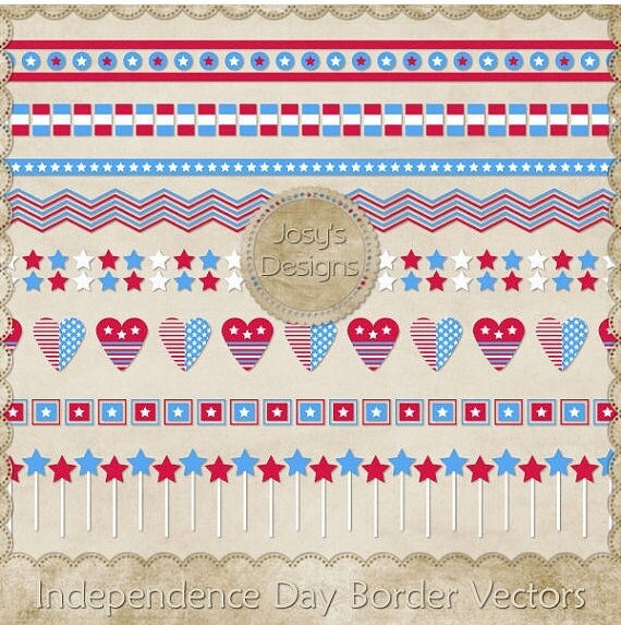 July 4th Banners | Independence Day Header | Fourth of July Vectors | Adobe Illustrator
