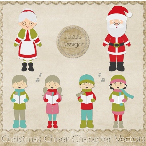 Christmas Cheer Characters Vector Graphics
