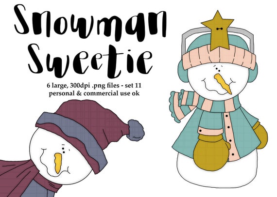 Snowman Sweetie Clip Art