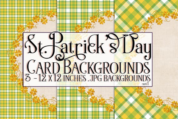 St Patrick's Day Scrapbook Papers, St Patrick's Day Card Backgrounds, Watercolor Papers, Irish Papers, Irish Colors, Irish Scrapbook Paper