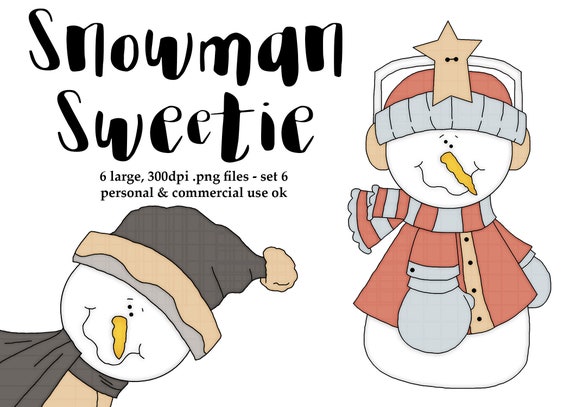 Snowman Sweetie Clip Art