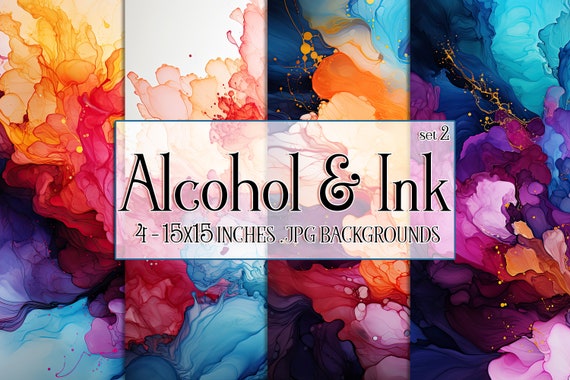 Alcohol & Ink Backgrounds, Vivid Gradients Alcohol Ink Textures, Sublimation, Watercolor Style Background, 15x15 Backgrounds, Purple, s2