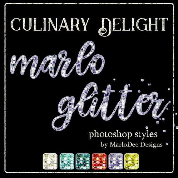 CU4CU Photoshop Styles | Culinary Delights Marlo Glitter | Digital Designer Tool