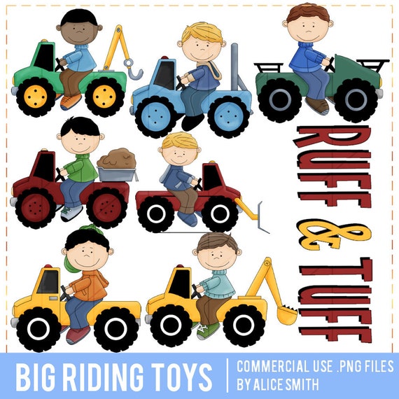 Big Riding Toys - Commercial Use Clip Art by Alice Smith