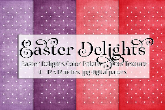 Easter Paper | Easter Scrapbook Paper | Digital Scrapbook Paper | Grunge | Easter Polka Dot | Easter Colors | Spring Scrapbook | Tiny Dots