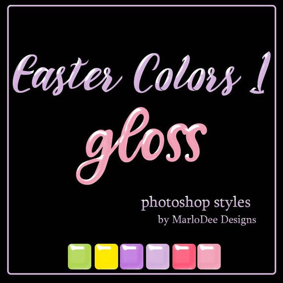 CU4CU Photoshop Styles | Easter Colors 1 Gloss Pattern | Digital Designer Tool