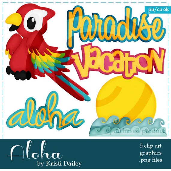 Aloha Tropical Clip Art
