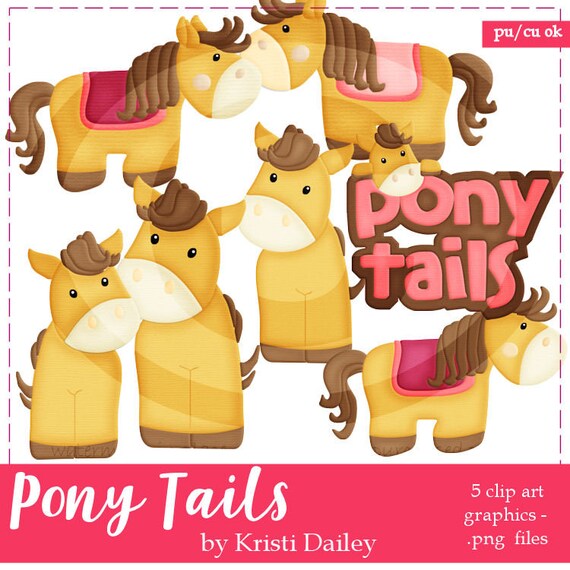 Pony Tails Clip Art