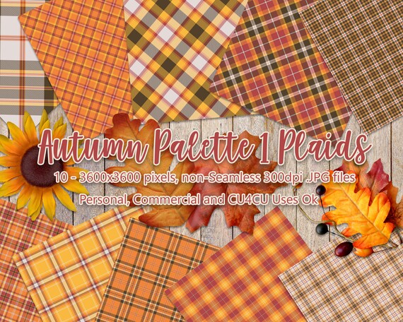 Autumn Color Palette One - Plaid Tartan Pattern Backgrounds | Designer Resource