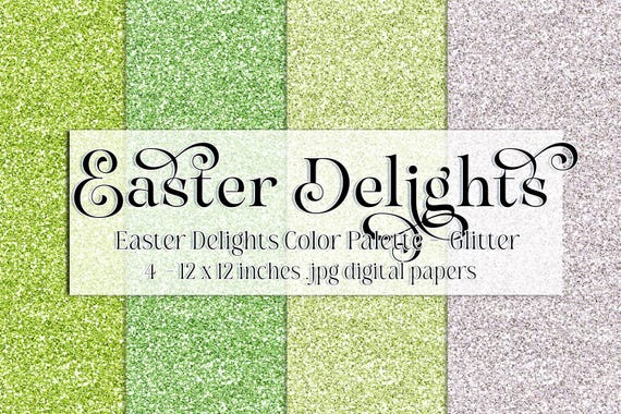Easter Paper | Easter Scrapbook Paper | Digital Scrapbook Paper | Glitter | Easter Glitter | Easter Colors | Spring Glitter Papers | Luxury