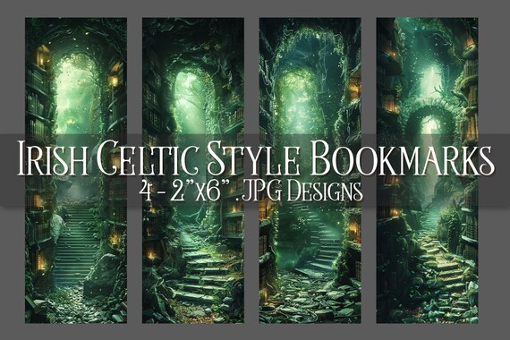 Irish Celtic Printable Bookmark, Irish Bookmark, Celtic Bookmark, Printable, JPG Bookmark, Sublimation, St Patrick's Day, Fantasy Bookmark