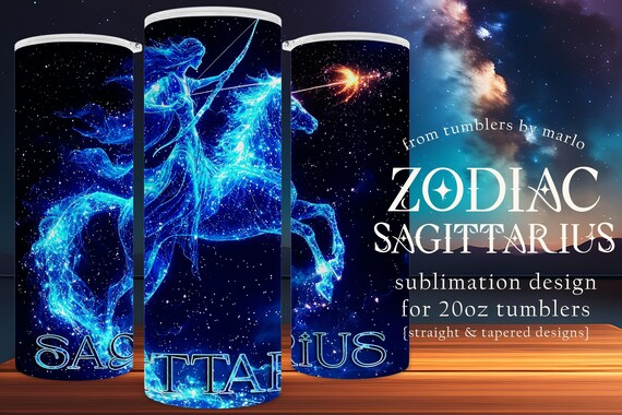 Zodiac Tumbler Wrap | Sagittarius Tumbler Design | Astrology Tumbler | Sublimation Tumbler Wrap | 20oz Tumbler Design | Star Sign Wrap