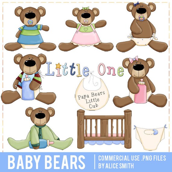 Baby Bears - Commercial Use Clip Art by Alice Smith
