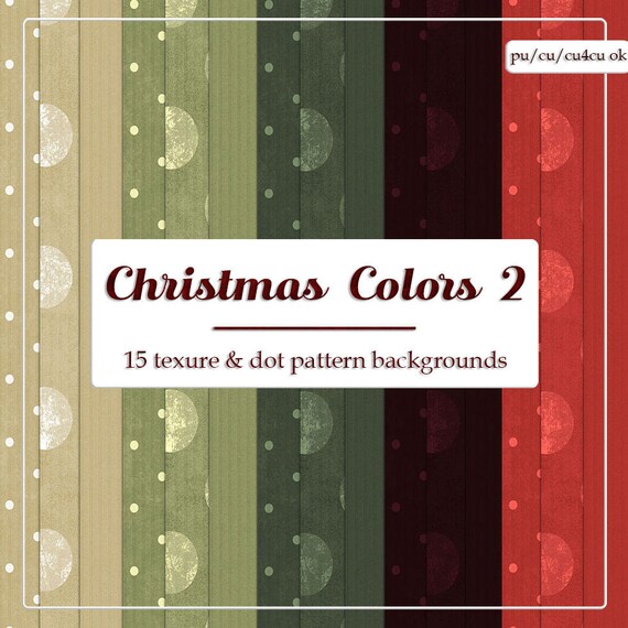 CLEARANCE - Christmas Scrapbook Papers | Christmas Colors 2 | MarloDee Designs