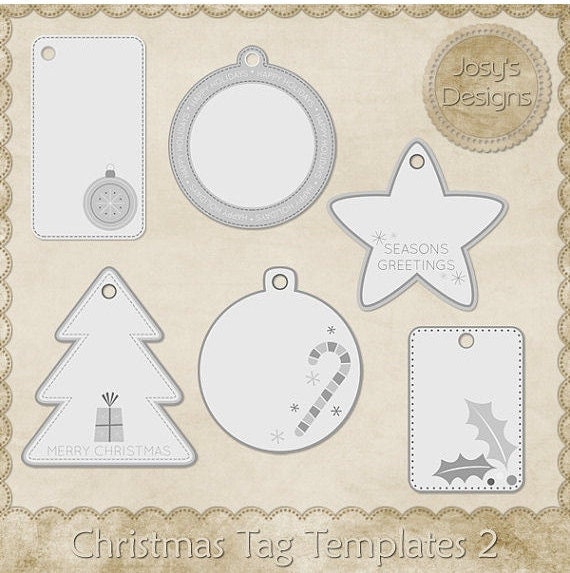Christmas - Layered Gift Tag Templates {pkg 2}