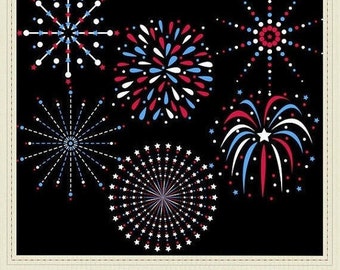 Commercial Use Clip Art Graphics | July 4th Fireworks | MarloDee Designs