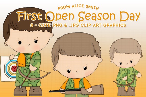 First Open Season Day - Commercial Use Clip Art by Alice Smith