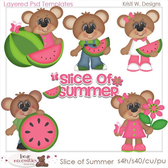 Slice of Summer Bears - Layered Templates by Kristi W Designs